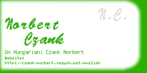 norbert czank business card